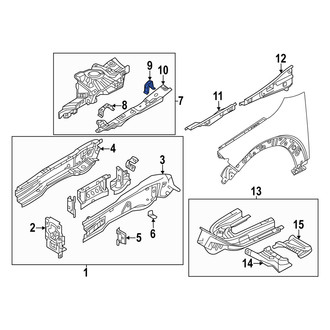 Mazda OE - Right Fender Apron Reinforcement Bracket