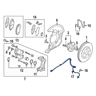 Mazda OE - Front ABS Wheel Speed Sensor