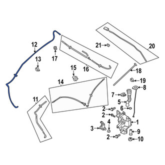 Mazda OE - Front Windshield Washer Hose