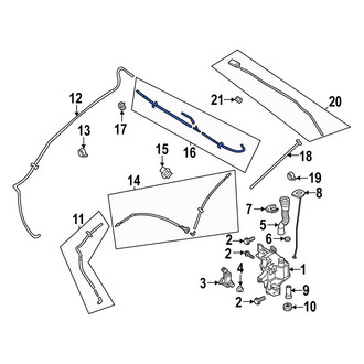 Mazda OE - Front Upper Windshield Washer Hose
