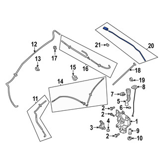 Mazda OE - Front Left Windshield Washer Nozzle