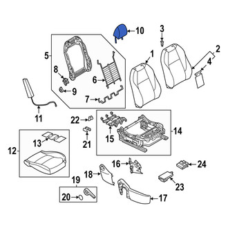 Mazda OE - Rear Right Headrest