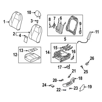 Mazda OE - Front Left Power Seat Switch Knob