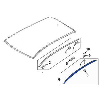 Mazda OE - Left Roof Luggage Carrier Side Rail