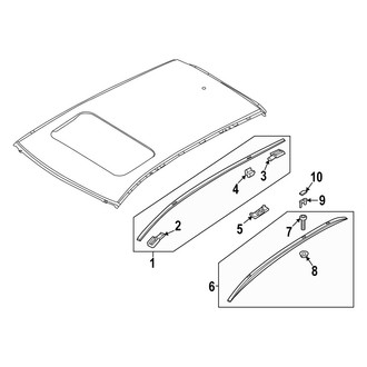 Mazda OE - Roof - Exterior Trim (With Sunroof)