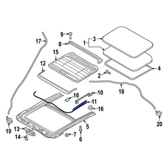 Mazda OE - Left Sunroof Guide Jaw