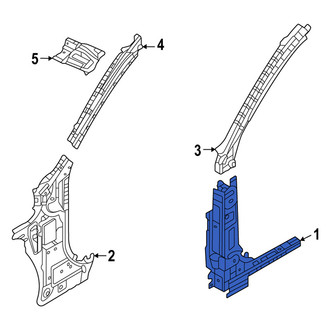 Mazda OE - Left Lower Body A-Pillar Reinforcement