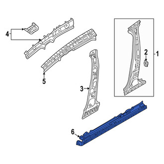 Mazda OE - Left Floor Side Rail Reinforcement