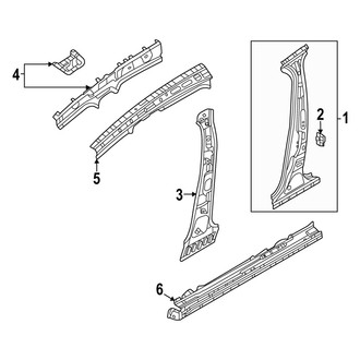 Mazda OE - Pillars, Rocker & Floor - Center Pillar & Rocker