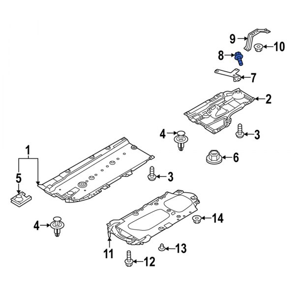 Floor Pan Splash Shield Bolt