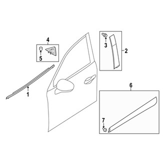 Mazda OE - Front Door - Exterior Trim