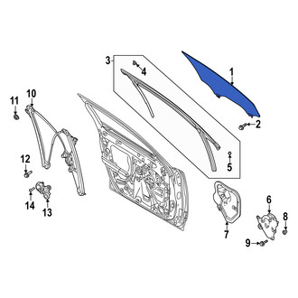 Mazda OE - Front Right Door Glass