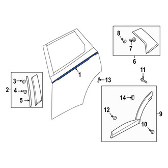 Mazda OE - Rear Left Door Belt Molding