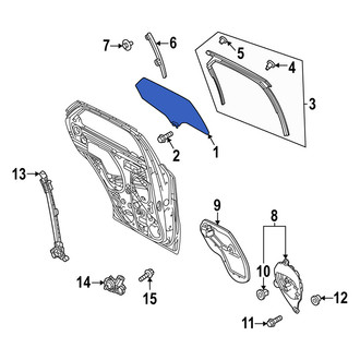 Mazda OE - Front Left Door Glass