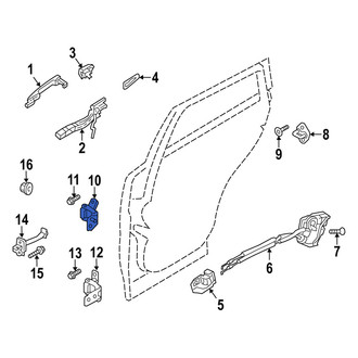 Mazda OE - Rear Left Upper Door Hinge