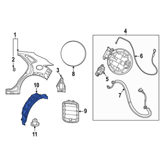 Mazda OE - Rear Left Quarter Panel Splash Shield