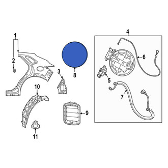 Mazda OE - Rear Fuel Filler Door