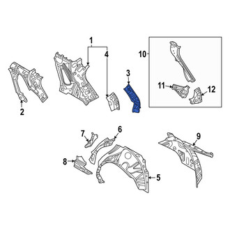 Mazda OE - Left Body D-Pillar Reinforcement