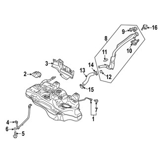 Mazda OE - Fuel System Components (Tank & Components), (FWD)