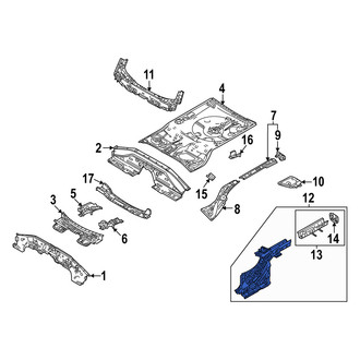 Mazda OE - Rear Left Frame Side Member Assembly