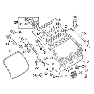 Mazda OE - Lift Gate - Gate & Hardware (With Power)