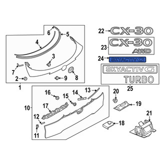 Mazda OE - Rear Hatch Emblem