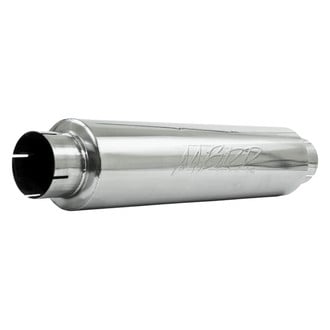 MBRP® - Pro Series™ 409 SS Round Silver Exhaust Muffler (4" Center ID, 4" Center OD, 24" Length)