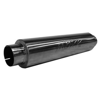 MBRP® - XP Series™ 409 SS Round Gray Exhaust Muffler (4" Center ID, 4" Center OD, 24" Length)