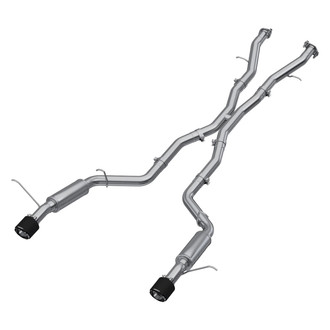 MBRP® S51053CF - Armor Pro™ 304 SS Cat-Back Exhaust System with Split Rear Exit