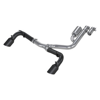MBRP® - Black Series™ Aluminized Steel Resonator-Back Exhaust System with Split Rear Exit