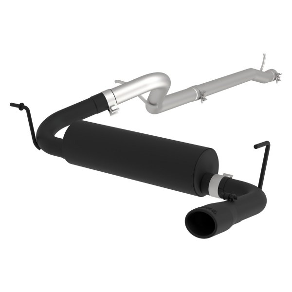 MBRP® - Black Series™ Aluminized Steel Cat-Back Exhaust System, Jeep Wrangler