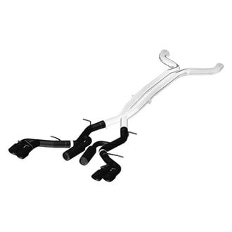 MBRP® - Black Series™ Aluminized Steel Race Version Cat-Back Exhaust System with Quad Rear Exit