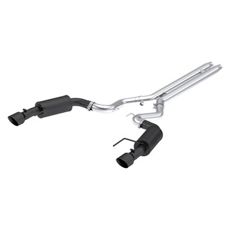 MBRP® - Armor BLK™ Aluminized Steel Street Profile Cat-Back Exhaust System with Split Rear Exit