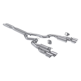MBRP® - Armor Lite™ Aluminized Steel Race Profile Valve Delete Cat-Back Exhaust System with Quad Rear Exit
