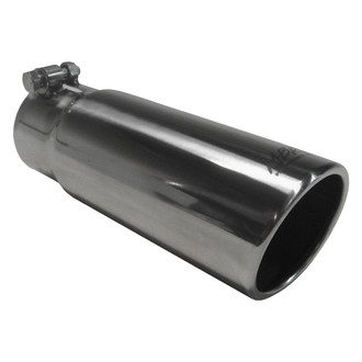 MBRP® - 304 SS Round Angle Cut Bolt-On Mirror Polished Exhaust Tip (3" Inlet, 3.5" Outlet, 10" Length)
