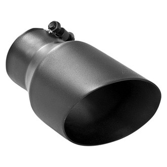 MBRP® - Stainless Steel Round Angle Cut Clamp-On Double-Wall Black Exhaust Tip (3" Inlet, 4.5" Outlet, 8" Length)