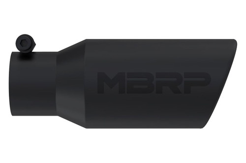 MBRP T5053BLK Black Finish Dual Wall Angled 4 Inlet X 5 Outlet X 12 Exhaust Tip
