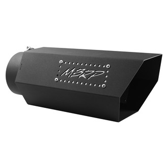 MBRP® - Stainless Steel Hexagonal Angle Cut Bolt-On Black Coated Exhaust Tip (5" Inlet, 6" Outlet, 16" Length)