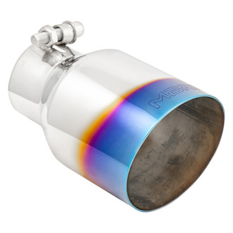 MBRP® - Pro Series™ 304 SS Round Angle Cut Clamp-On Single-Wall Burnt Exhaust Tip