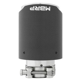MBRP® - Carbon Fiber Round Angle Cut Double-Wall Exhaust Tip (2.5" Inlet, 4" Outlet, 6.5" Length)
