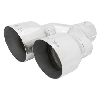 MBRP® - 304 SS Passenger Side Round Dual Polished Exhaust Tip (2.5" Inlet, 4" Outlet)