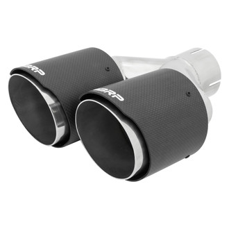 MBRP® - 304 SS Passenger Side Round Dual Carbon Fiber Exhaust Tip (2.5" Inlet, 4" Outlet)