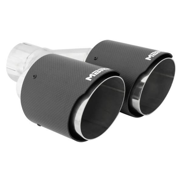 MBRP® - Driver Side 304 SS Staggered Round Dual Carbon Fiber Exhaust Tip