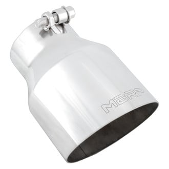 MBRP® - 304 SS Round Angle Cut Single-Wall Polished Exhaust Tip (3" Inlet, 4.5" Outlet, 6.13" Length)