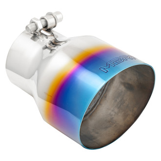 MBRP® - Pro Series™ 304 SS Round Angle Cut Clamp-On Single-Wall Burnt Exhaust Tip (3" Inlet, 4.5" Outlet, 6.13" Length)