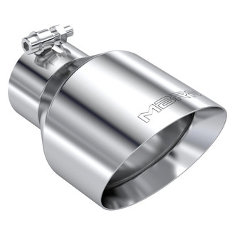 MBRP® - Armor Pro™ 304 SS Round Angle Cut Clamp-On Polished Exhaust Tip (3" Inlet, 5" Outlet, 8" Length)