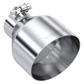MBRP® - Armor Pro™ 304 SS Round Angle Cut Clamp-On Polished Exhaust Tip (2.5" Inlet, 5" Outlet, 6.5" Length)