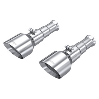 MBRP® - Armor Pro™ 304 SS Round Angle Cut Clamp-On Double-Wall Polished Exhaust Tips