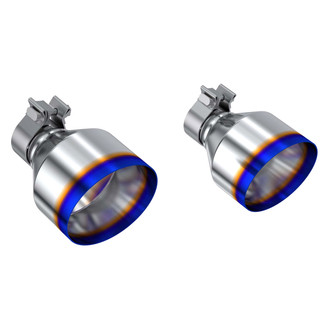MBRP® - Armor Pro™ 304 SS Round Angle Cut Single-Wall Burnt Exhaust Tips