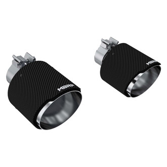 MBRP® - 304 SS Round Angle Cut Single-Wall Carbon Fiber Exhaust Tips
